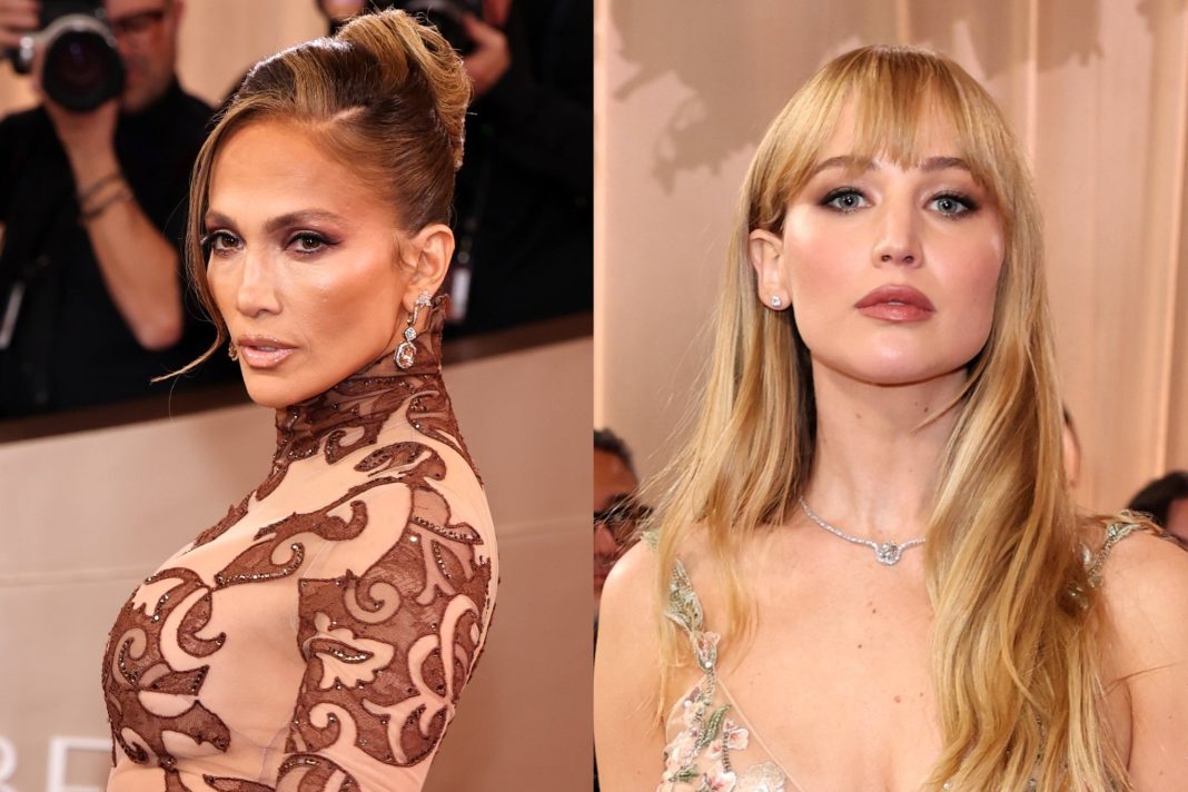 Jennifer Lopez y Jennifer Lawrence: la sensualidad en la alfombra roja de los Globos de Oro