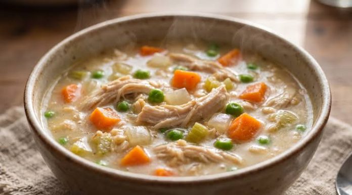 Sopa de avena con pollo: lista en 30 minutos