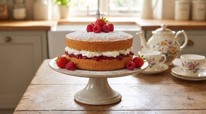 Torta Victoria con mermelada y chantillí, ¡te va a enloquecer!