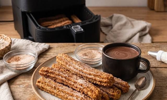 Churros de avena en freidora de aire: hasta 45% menos calorías