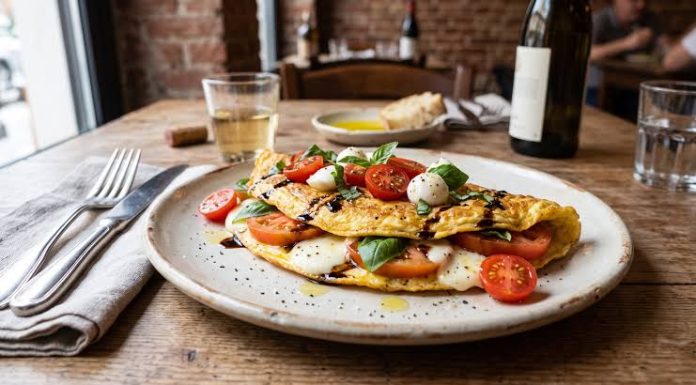 Omelette caprese en 15 minutos: ¡Irresistible!
