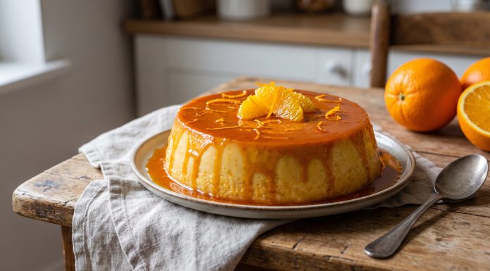 Flan sin azúcar con caramelo de naranja: no te vas a resistir