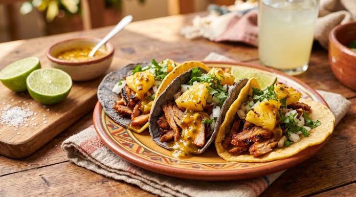 Tacos al pastor con maracuyá y ají amarillo: una fusión con Perú