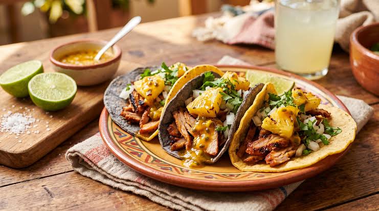 Tacos al pastor con maracuyá y ají amarillo: una fusión con Perú